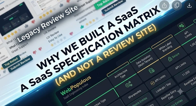 Why WebPopulous Built a SaaS Specification Matrix (And Not a Review Site)